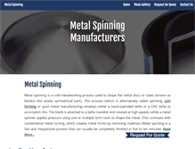 Tablet Screenshot of metal-spinners.net